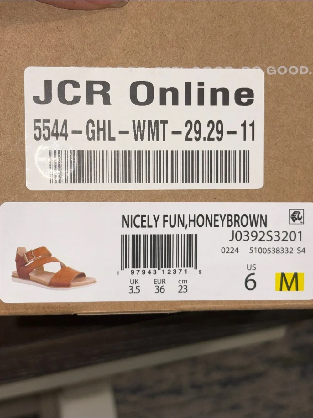Dr. Scholl's Nicely Fun Strappy Ankle Strap Sandals Brown Tan Size 6 NIB / NWT